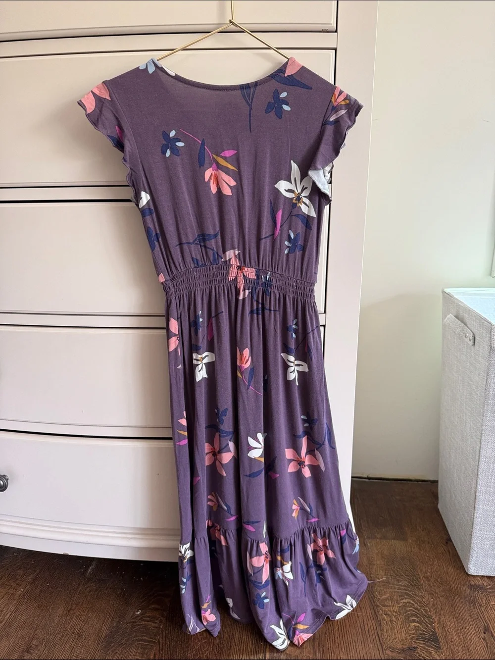 Nomad Purple Floral Maxi Dress with Multicolor Blooms